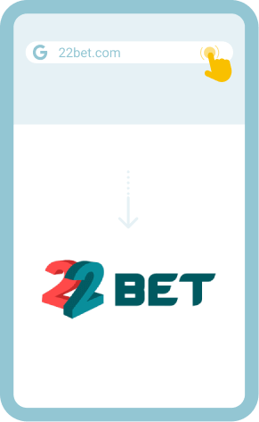 Access the mobile site of 22bet