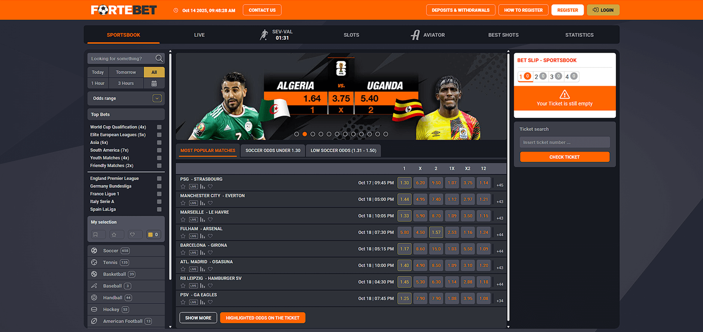 Fortebet Sportsbook in Uganda - Expert Overview